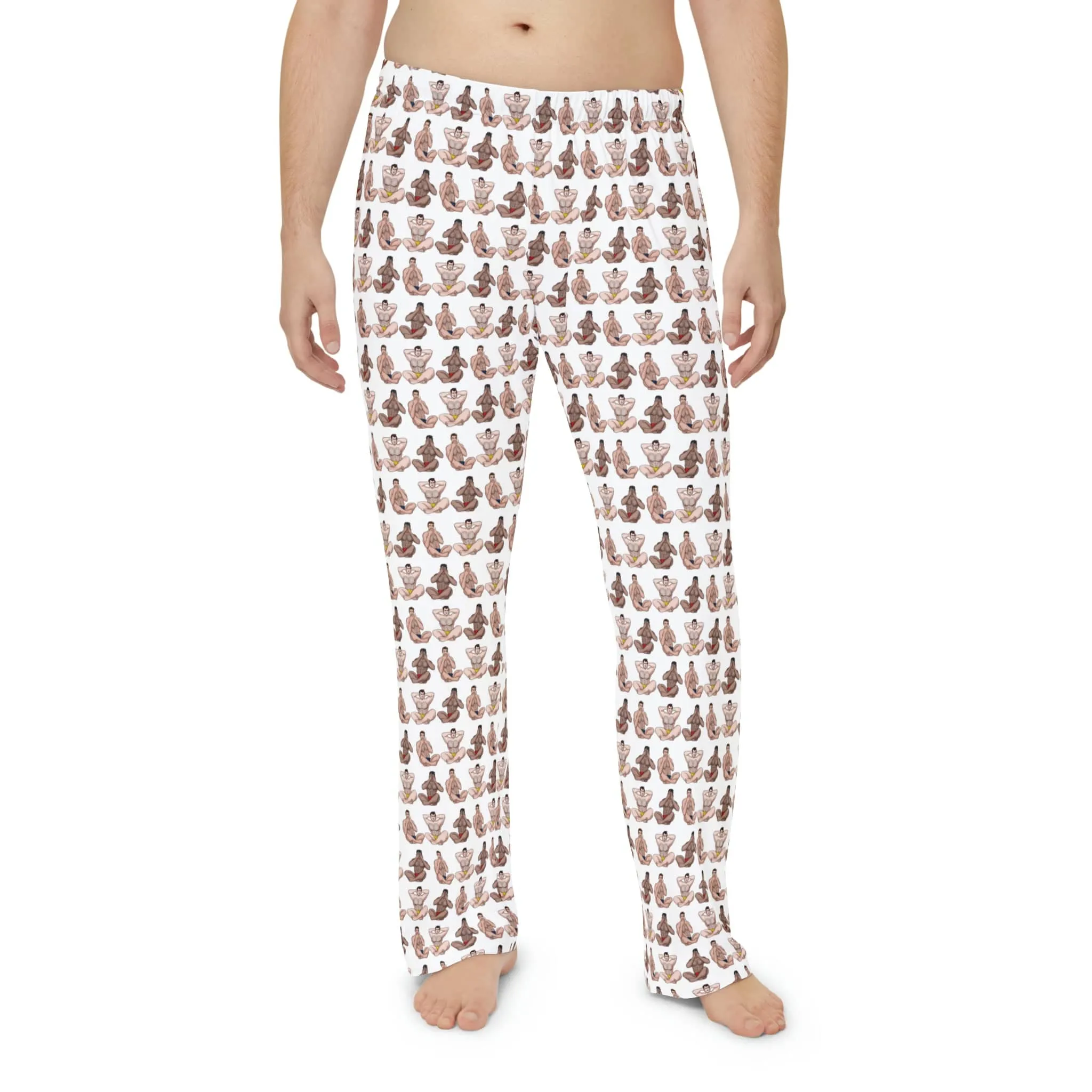 Hear No, See No, Speak No EVIL Men's Pajama Pant Bottoms - White