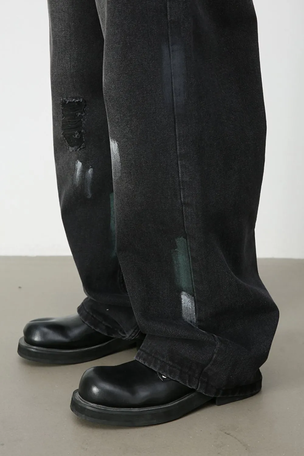 Heren Paint Loose Jeans