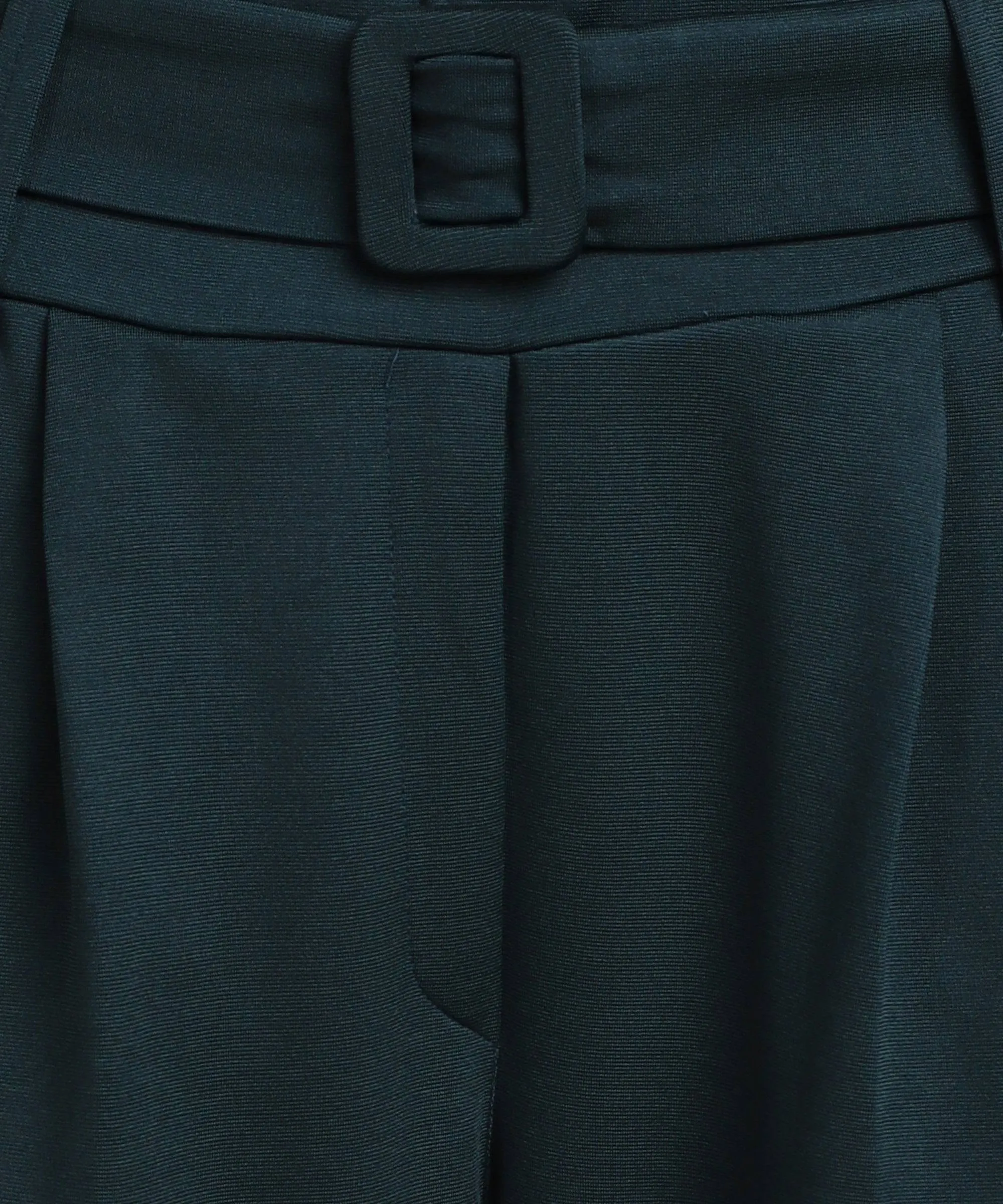 High Waist Formal Wide Leg Parallel Trouser with Belt