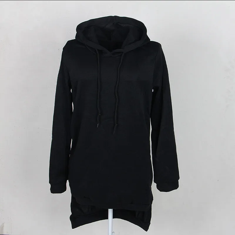 Hoodie Long Sleeve Slim College Style Women hoody Dress Letter Print with Hooded Front Pocket sweatshirt