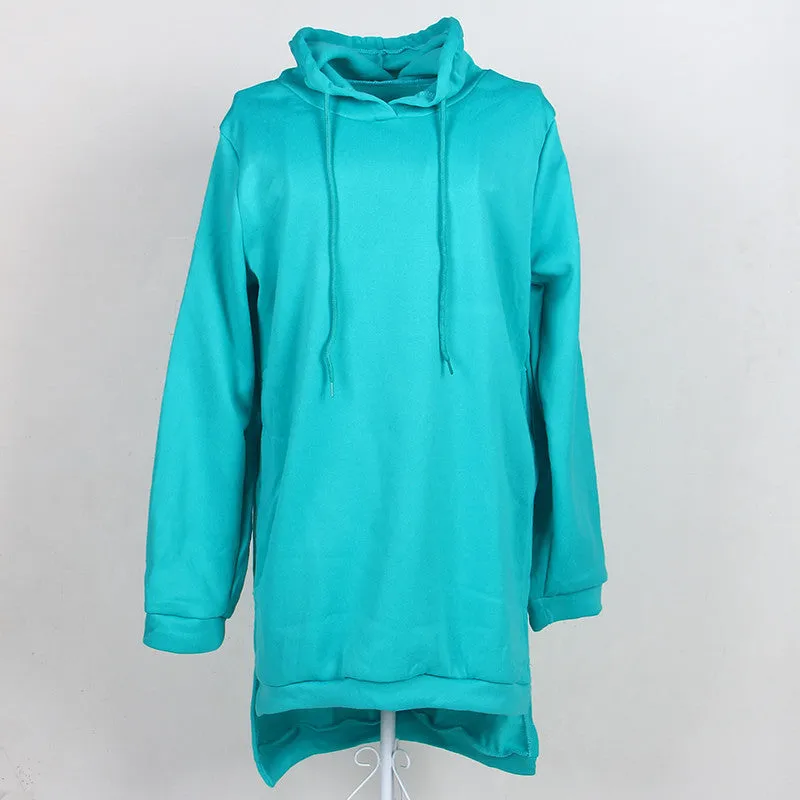 Hoodie Long Sleeve Slim College Style Women hoody Dress Letter Print with Hooded Front Pocket sweatshirt