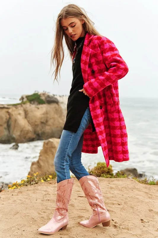 HOUNDSTOOTH TWEED COAT