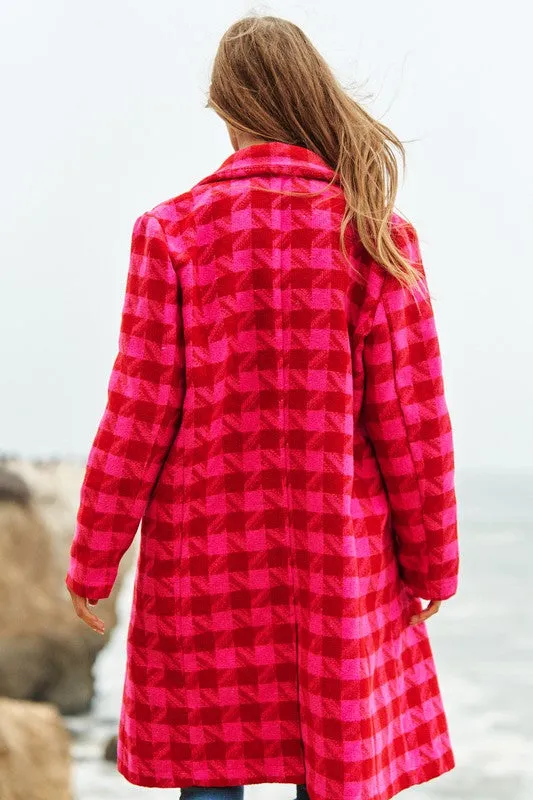 HOUNDSTOOTH TWEED COAT