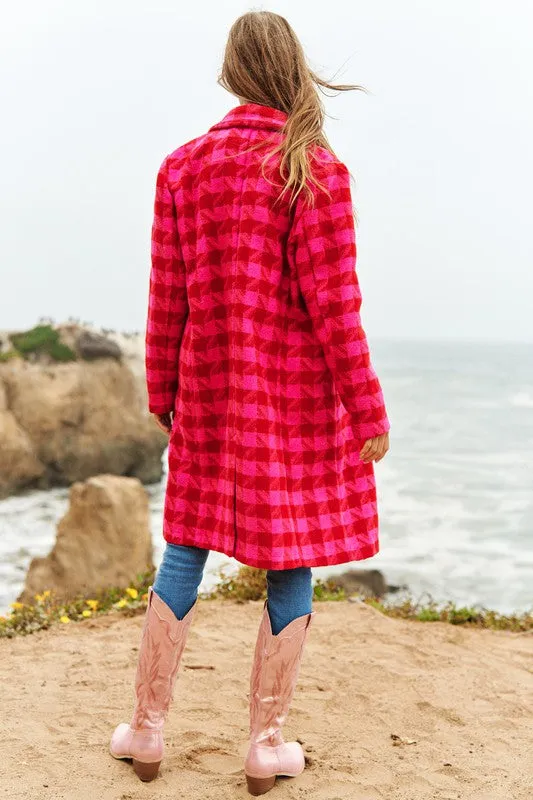 HOUNDSTOOTH TWEED COAT