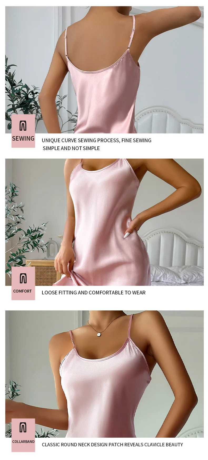 Ice Silk Nightdress Sexy Backless Leopard Hanging Pajamas Thin