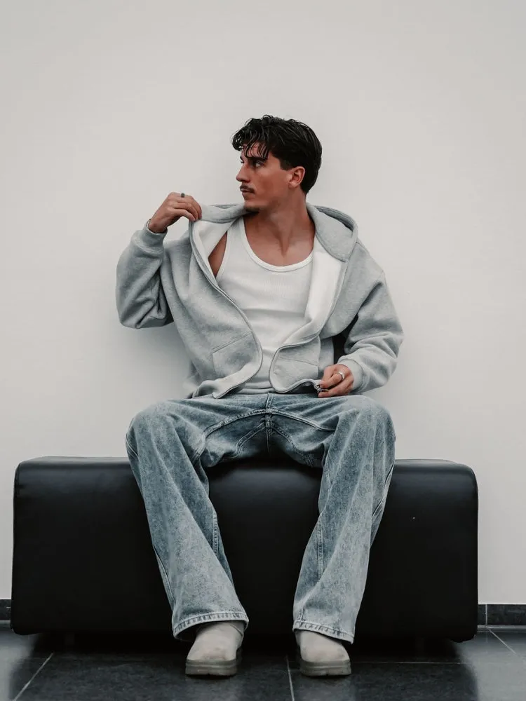 IGNITE Baggy Denim Jeans - Grey/Blue