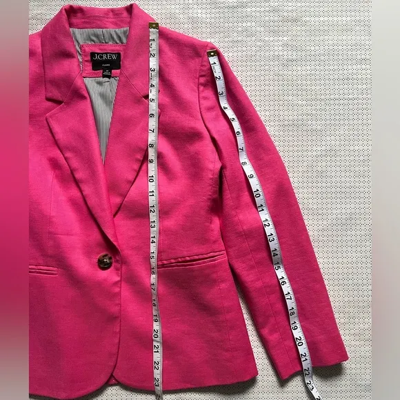 J. Crew Parke Blazer in Stretch Linen Blend, Vivid