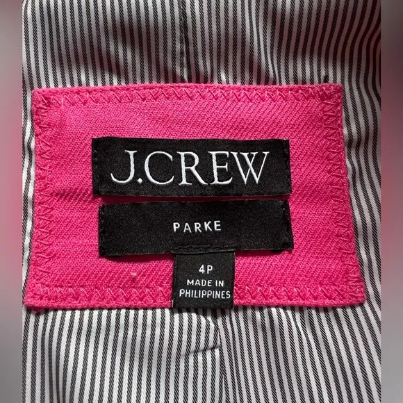 J. Crew Parke Blazer in Stretch Linen Blend, Vivid