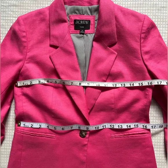 J. Crew Parke Blazer in Stretch Linen Blend, Vivid