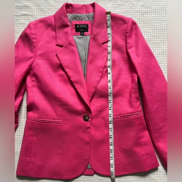 J. Crew Parke Blazer in Stretch Linen Blend, Vivid