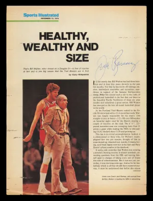 Jack Ramsay Autographed 8x11 Magazine Photo Portland Trail Blazers SKU #237977