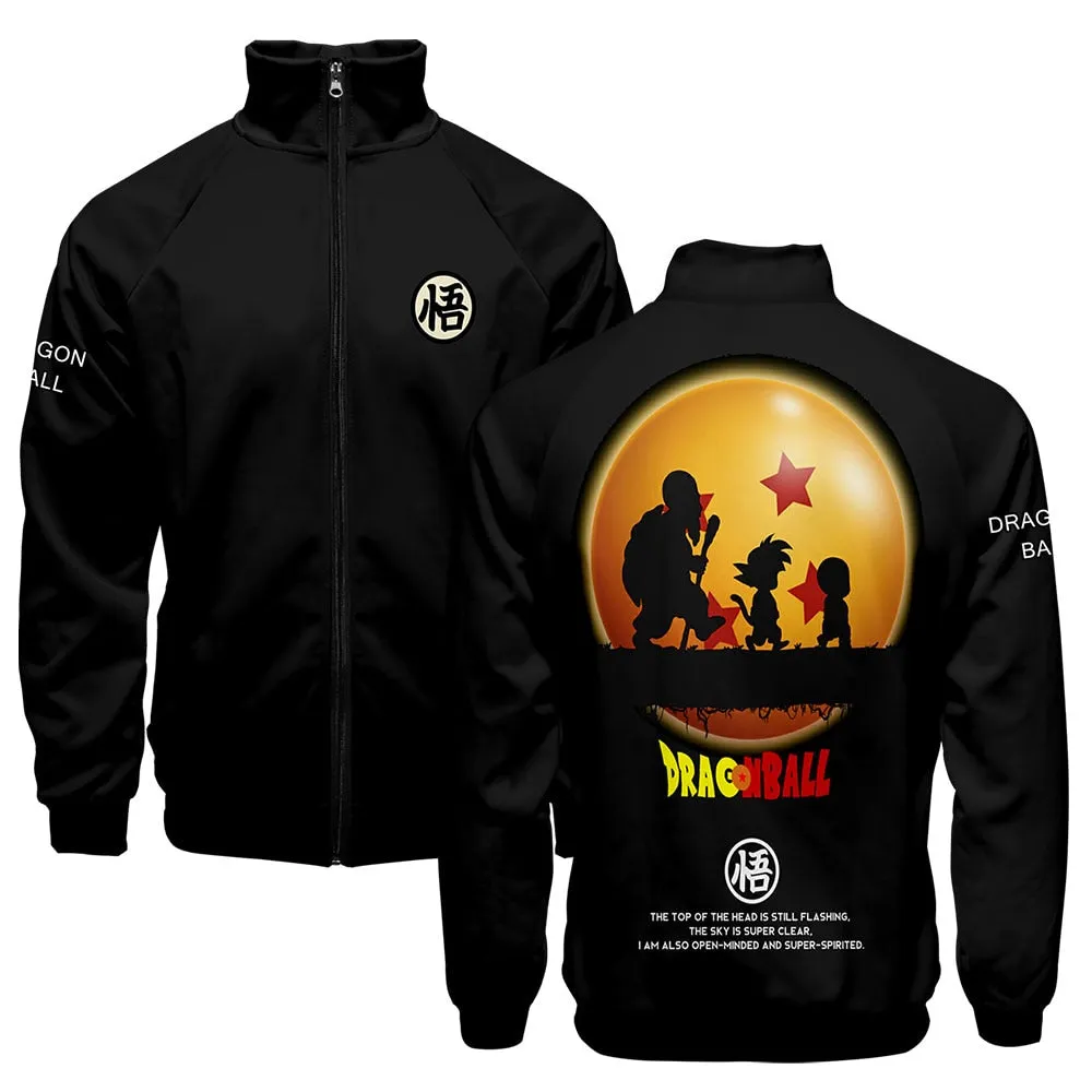 Japanese Anime Dragon Ball Goku 3D Jacket Men Women Harajuku Hip Hop New Style Hoodies Casual Stand Collar Zipper Sweatshirt