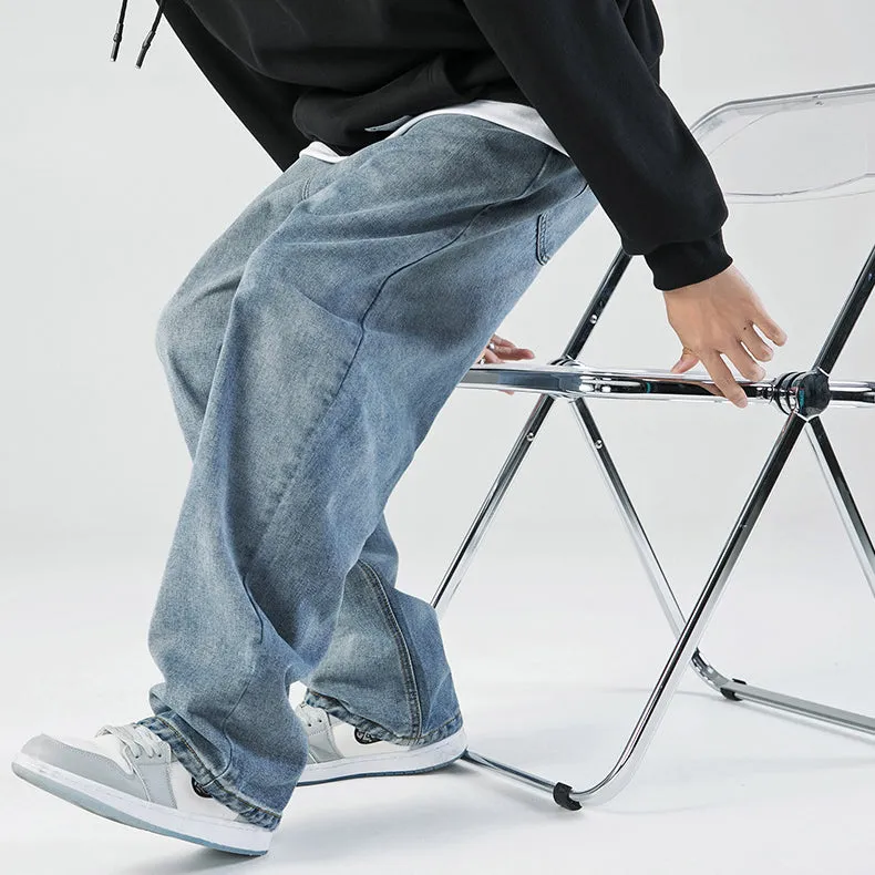 Japanese Washed Loose Straight Jeans