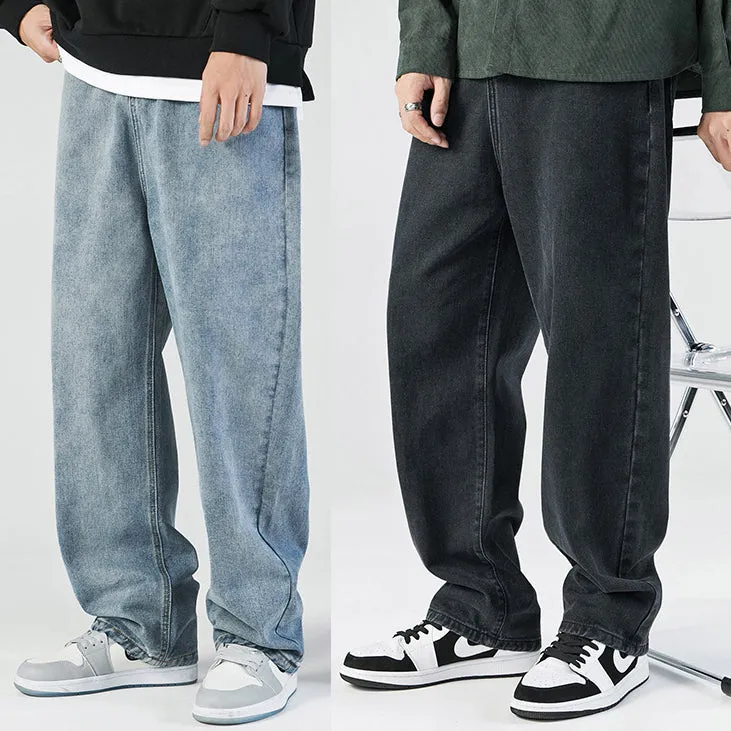 Japanese Washed Loose Straight Jeans