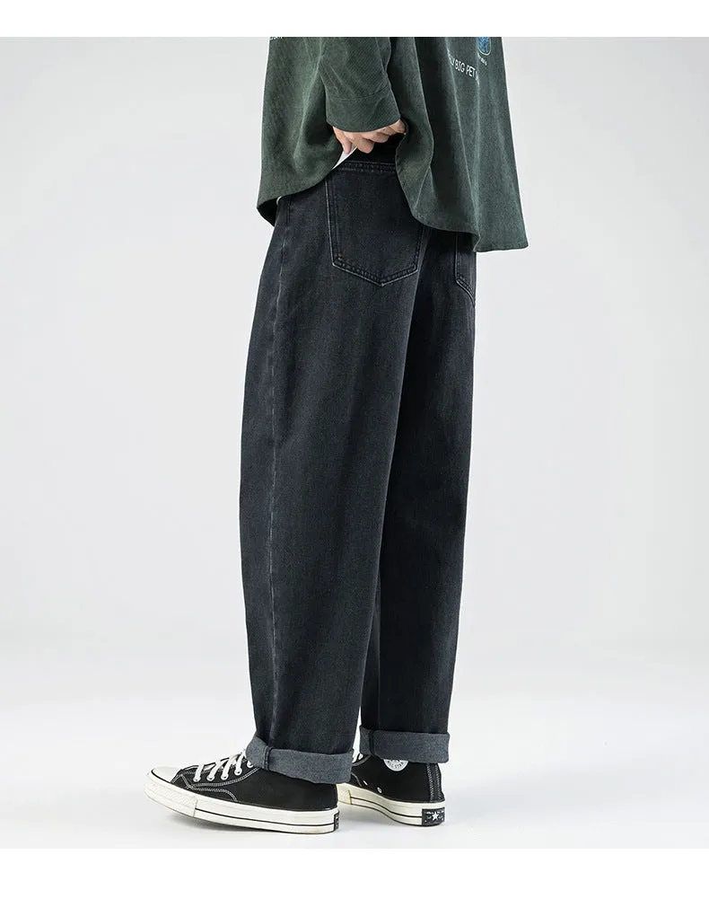 Japanese Washed Loose Straight Jeans