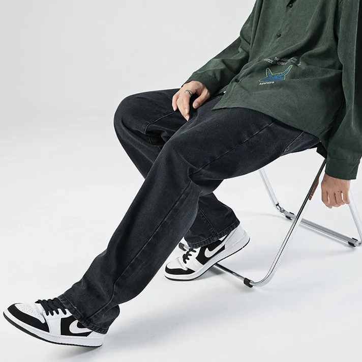 Japanese Washed Loose Straight Jeans