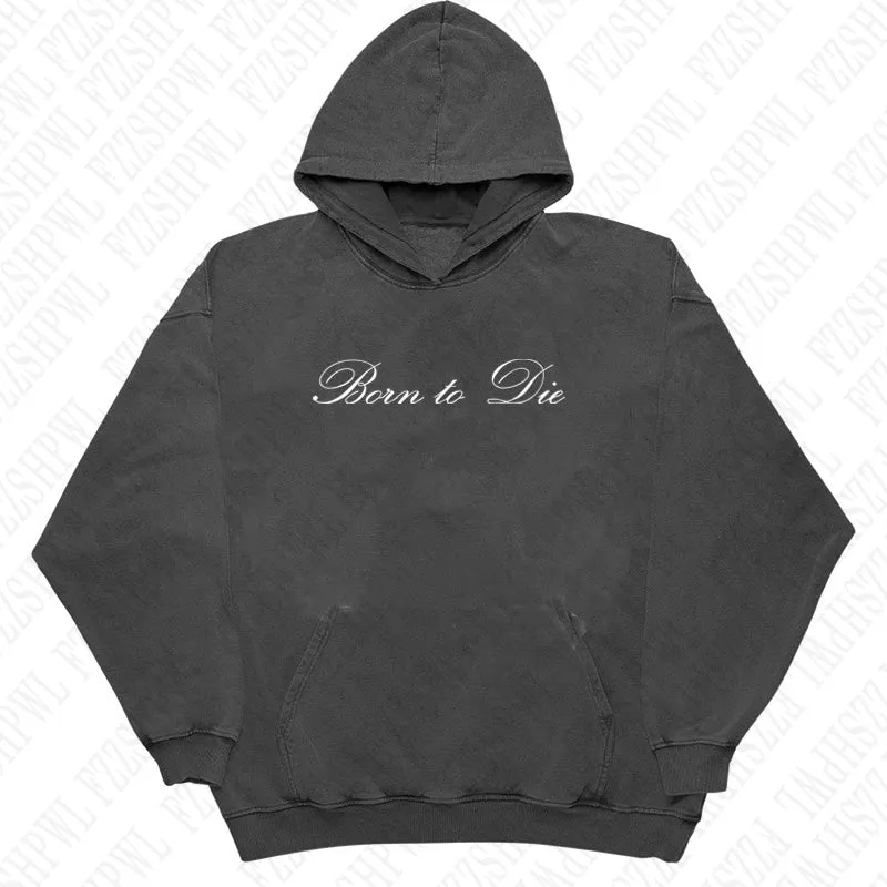 JazzHer Hip Hop Punk Streetwear Women's Pullover Sweatshirt Rock Emo Girl Chic Born to Die Letter Printed Casual Fashion Punk Sweatshirt