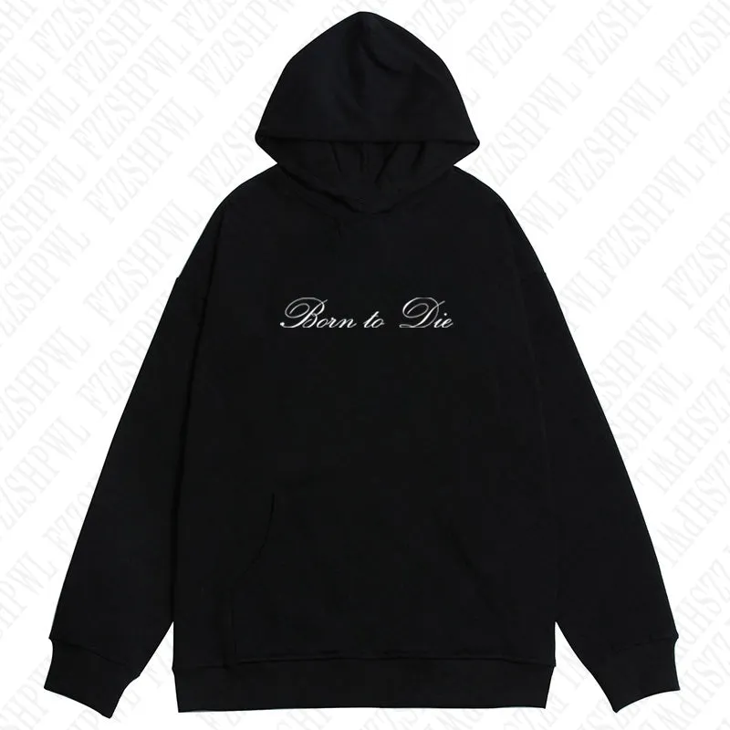JazzHer Hip Hop Punk Streetwear Women's Pullover Sweatshirt Rock Emo Girl Chic Born to Die Letter Printed Casual Fashion Punk Sweatshirt
