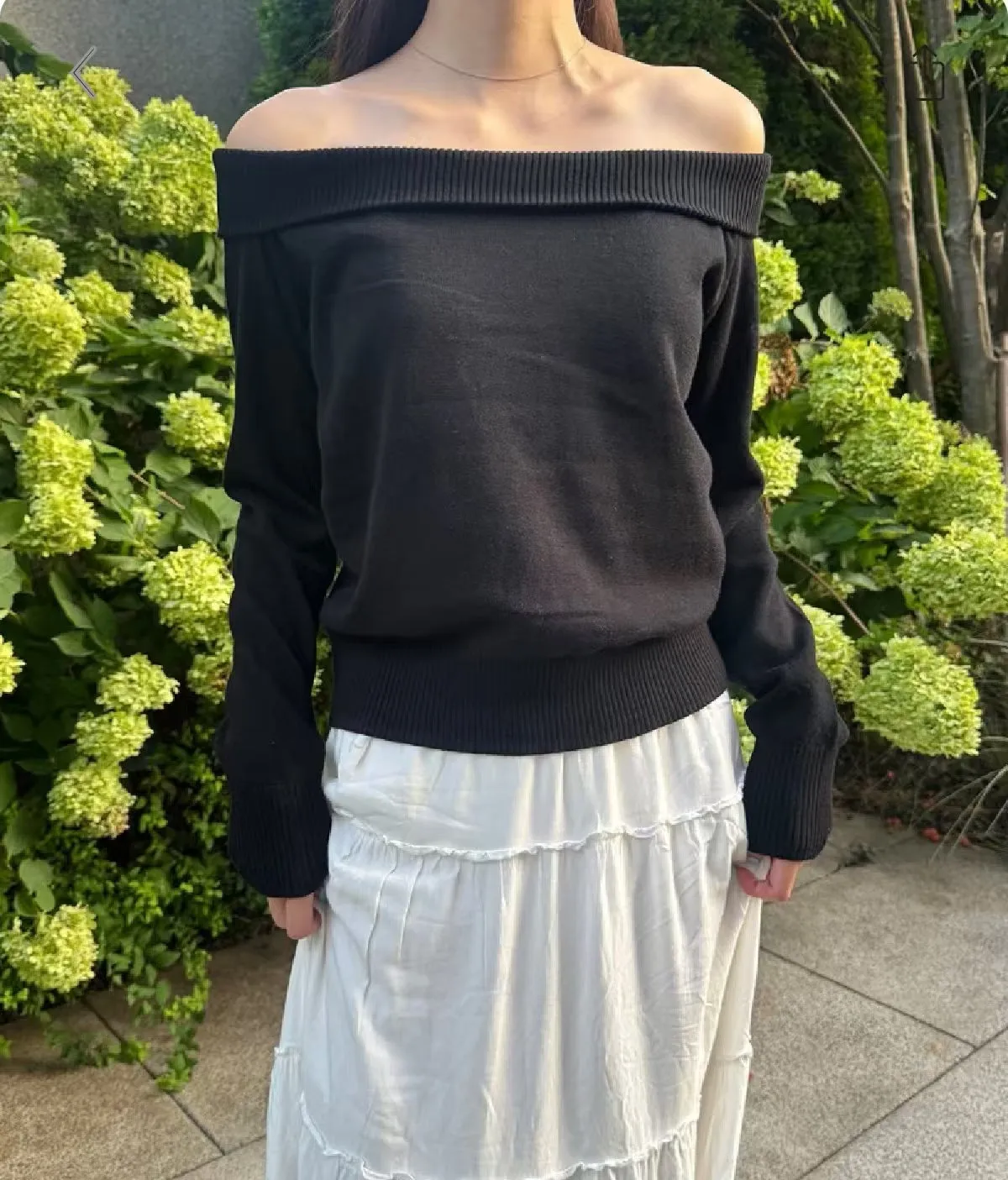 JazzHer New Black Chic Slash Neck Women Sweater Long Sleeve Loose Sexy Knitting Pullovers Winter Girls Sweet Slim Top Y2K Street 2025