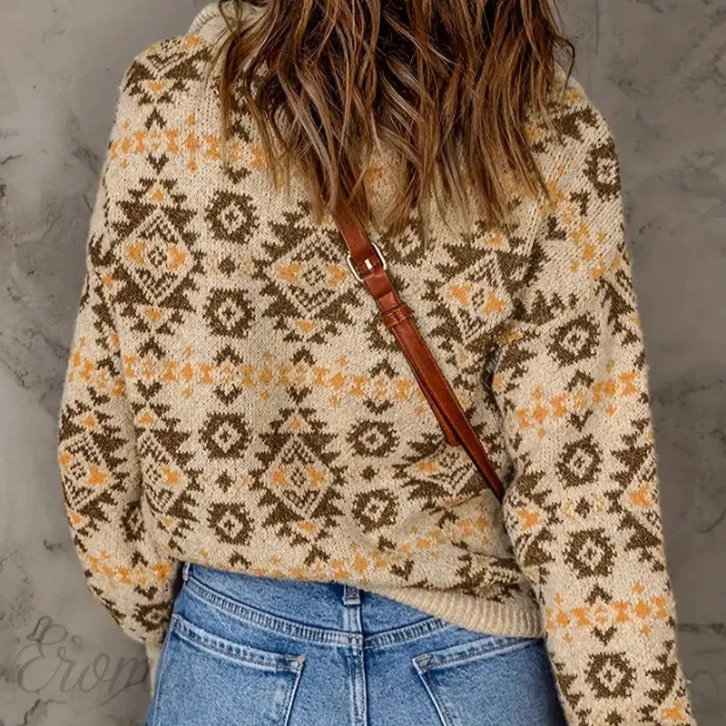Keyla - Stilvoller und Lässiger Herbstpullover Tawny mit Kragen und Reißverschluss für Damen