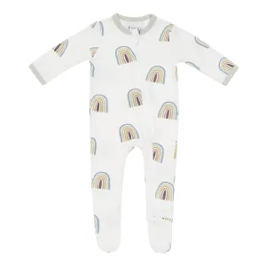 Kyte Zippered Footie- Aloe Rainbow
