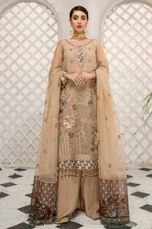 Latest Formal Dress Pakistani in Beige Shade #PF347