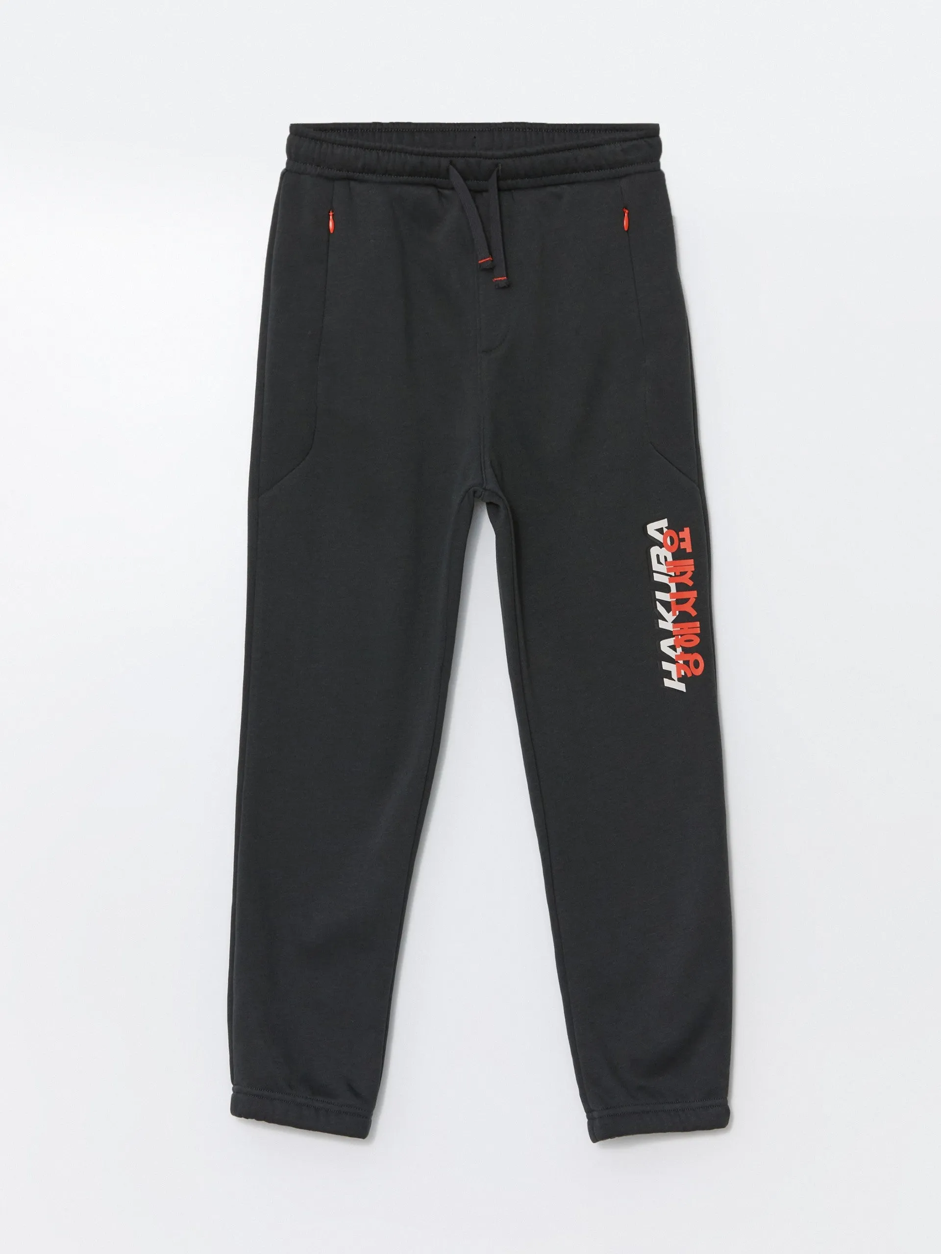 Lcw Kids Anthracite Elastic Waist Boy Thick Jogger Sweatpants