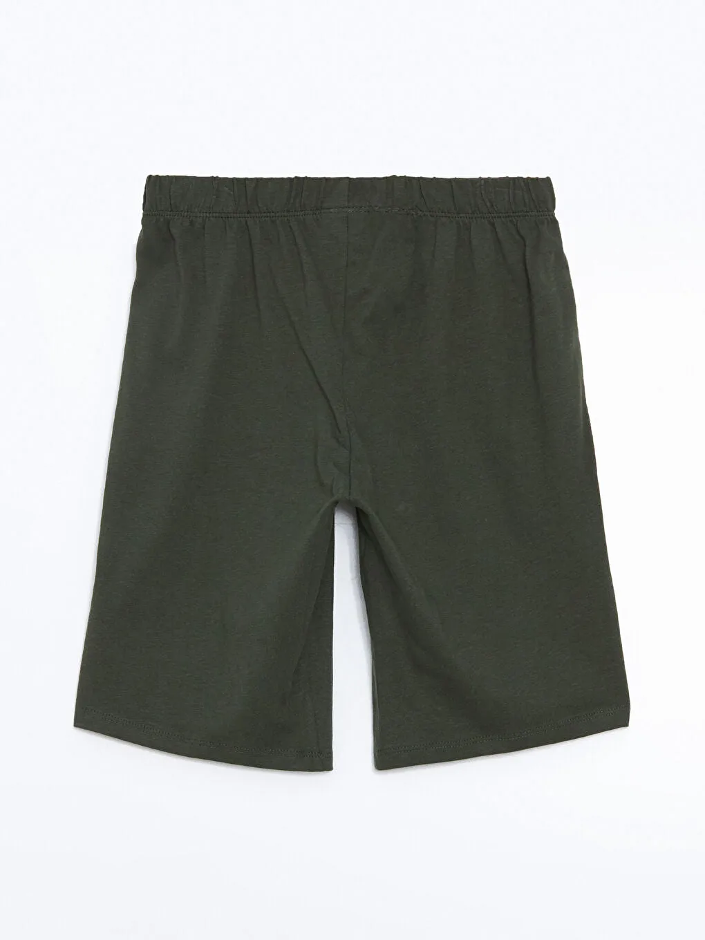 LCW Kids Beige Crew Neck Boy Shorts Pajama Set