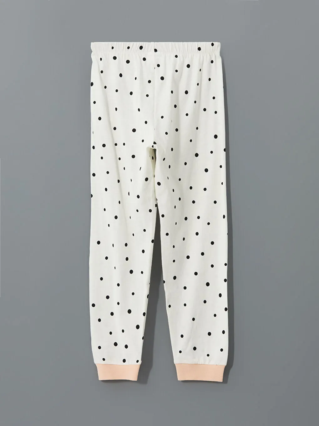 LCW Kids Ecru Crew Neck Girls Pajama Set