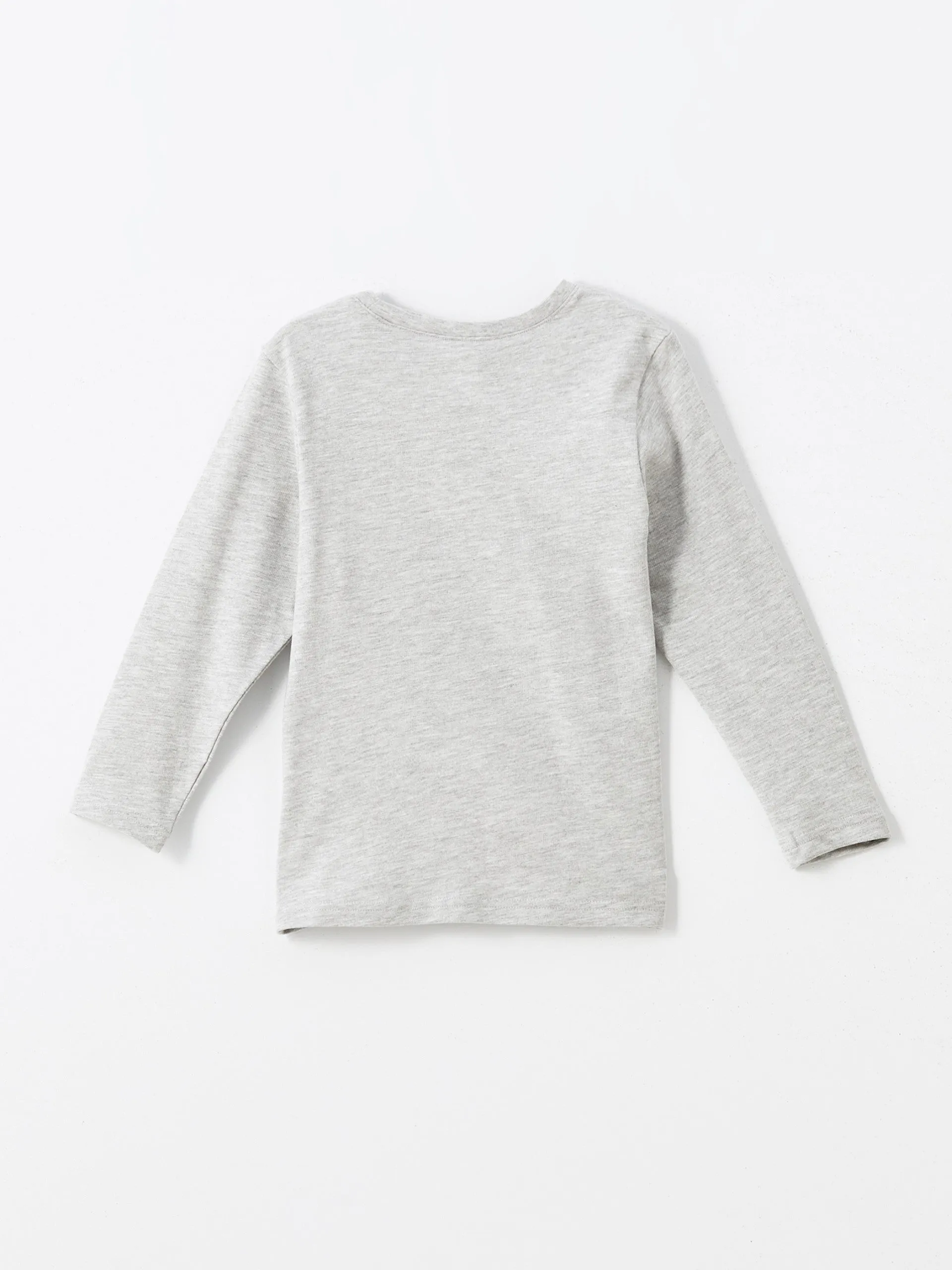 Lcw Kids Gray Crew Neck Boy Pajama Set