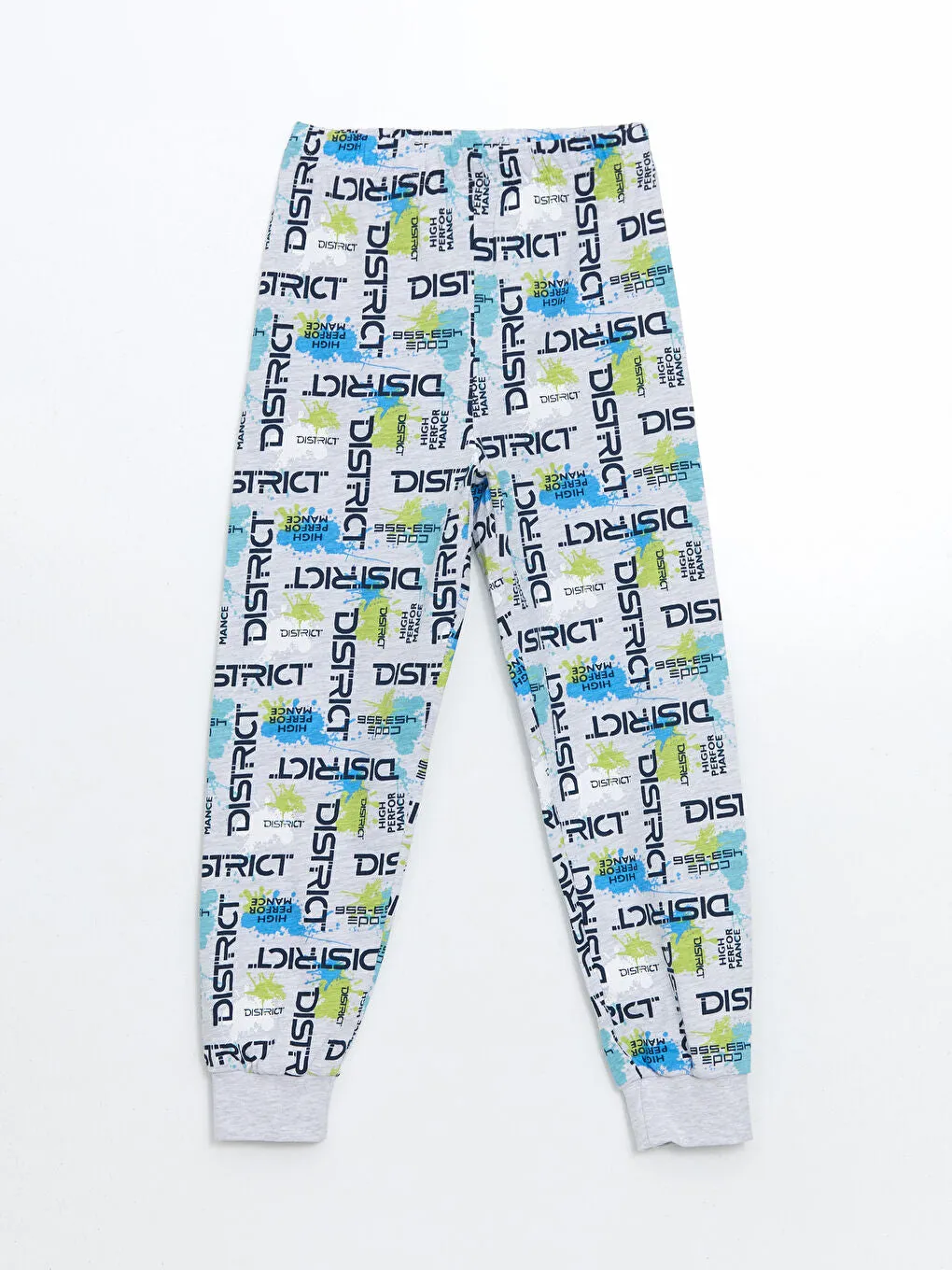 LCW Kids Navy Blue Crew Neck Boys Pajama Set