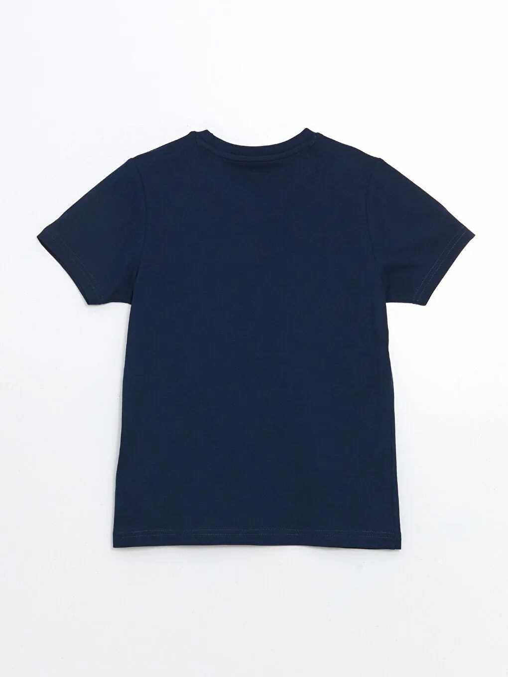 LCW Kids Navy Blue Crew Neck Boys Pajama Set