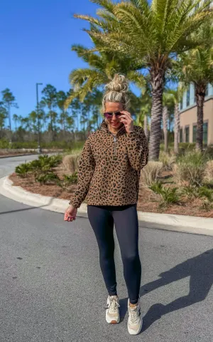 Leopard Quarter Zip Pullover | SALTY WAVE*DEAL-FINAL SALE