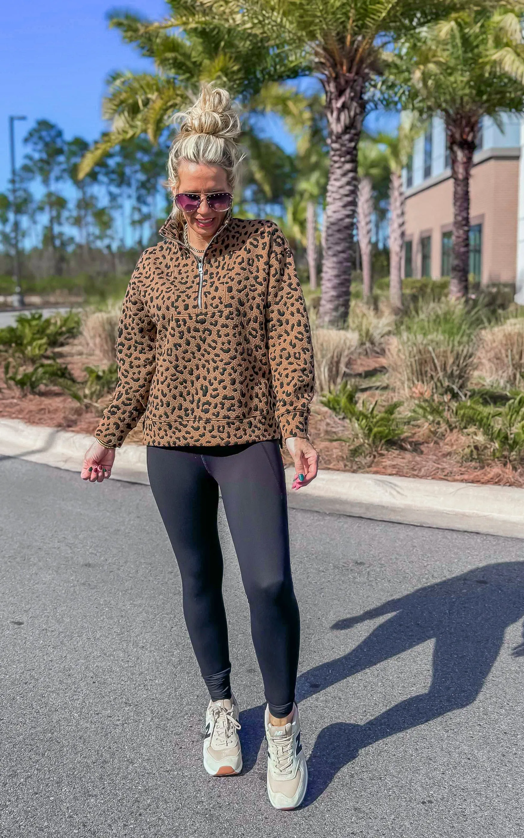 Leopard Quarter Zip Pullover | SALTY WAVE*DEAL-FINAL SALE