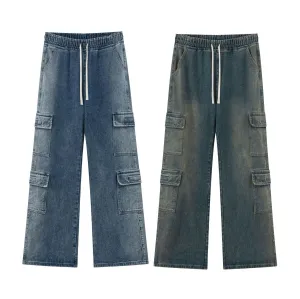Loose Cargo Wide Leg Jeans