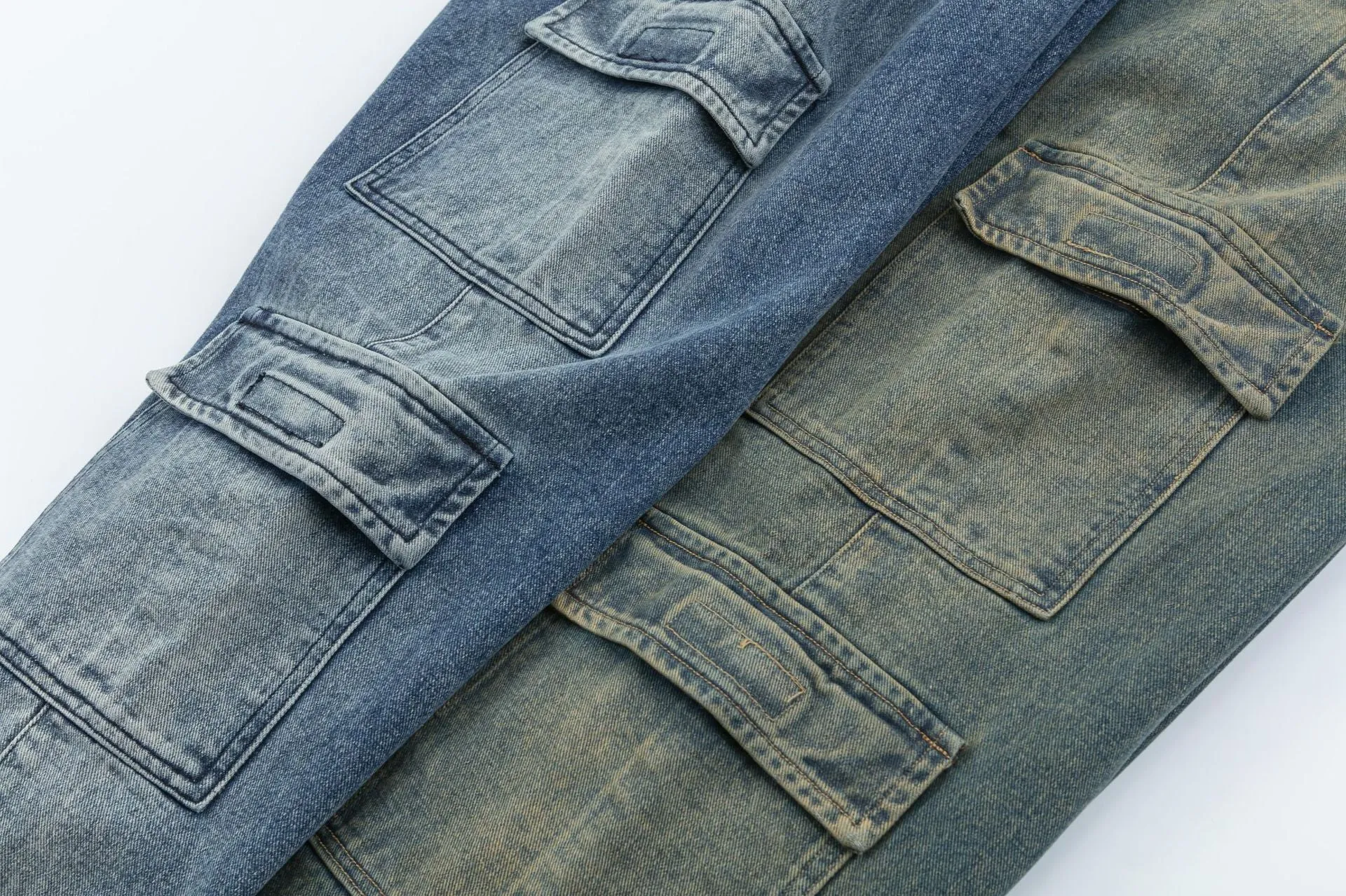 Loose Cargo Wide Leg Jeans