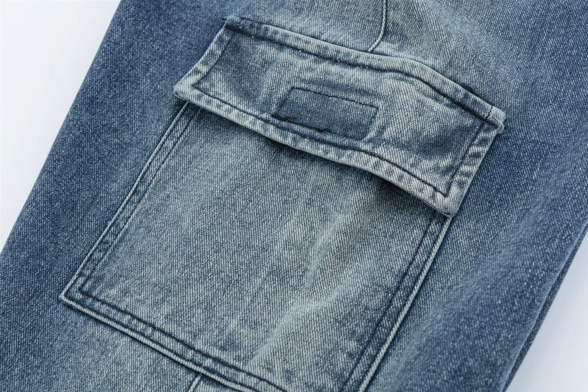 Loose Cargo Wide Leg Jeans