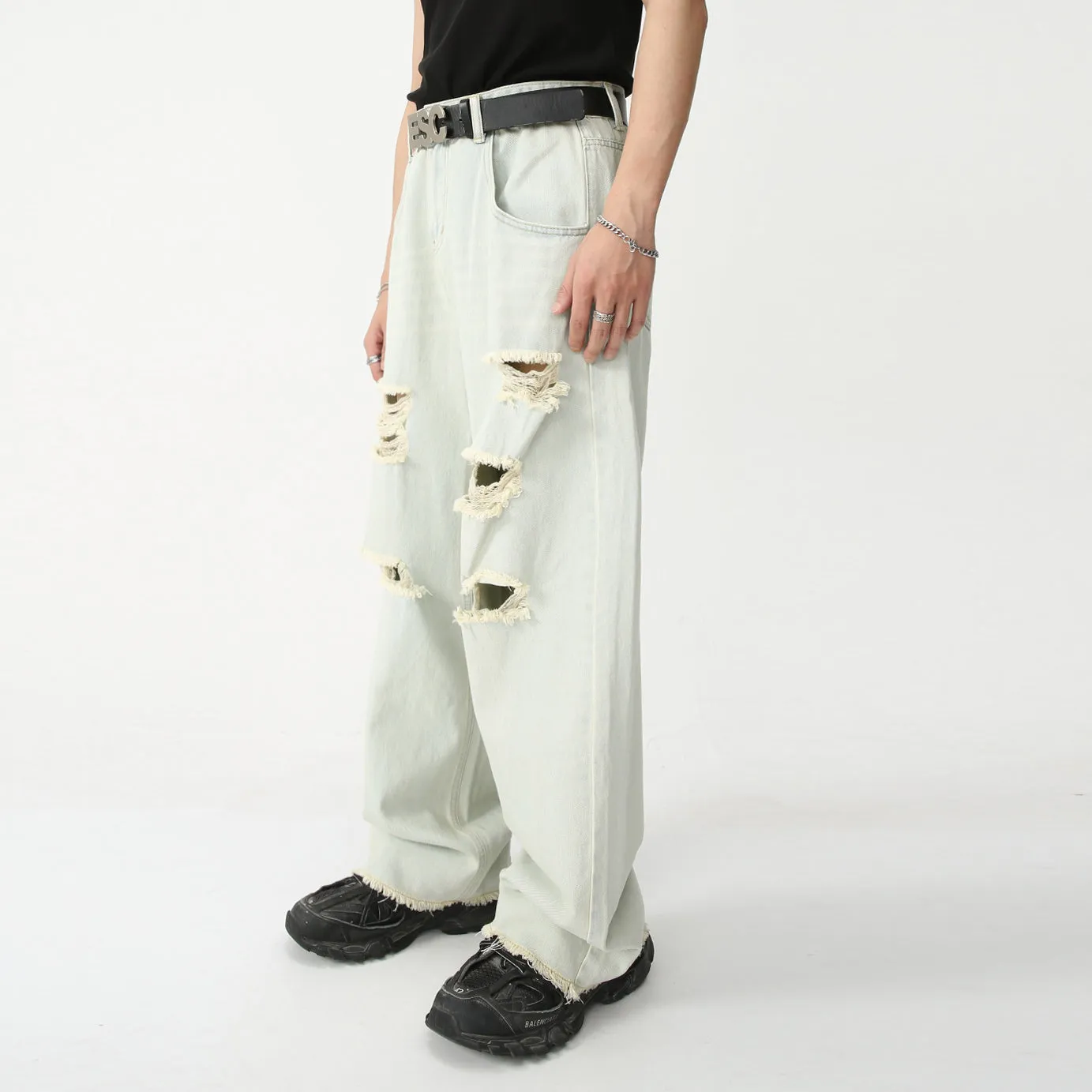 Loose Ripped American Hip Hop Street Jeans