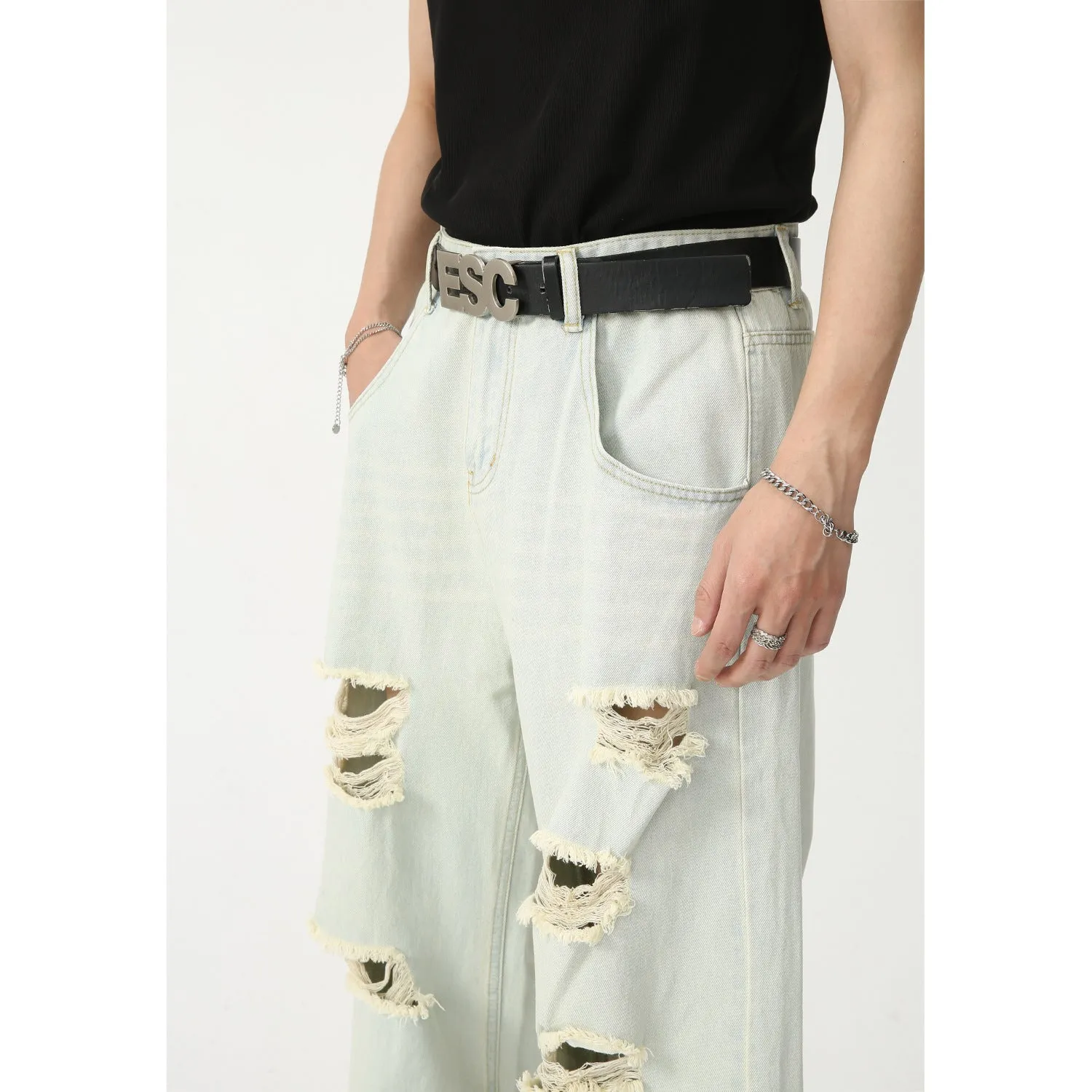 Loose Ripped American Hip Hop Street Jeans
