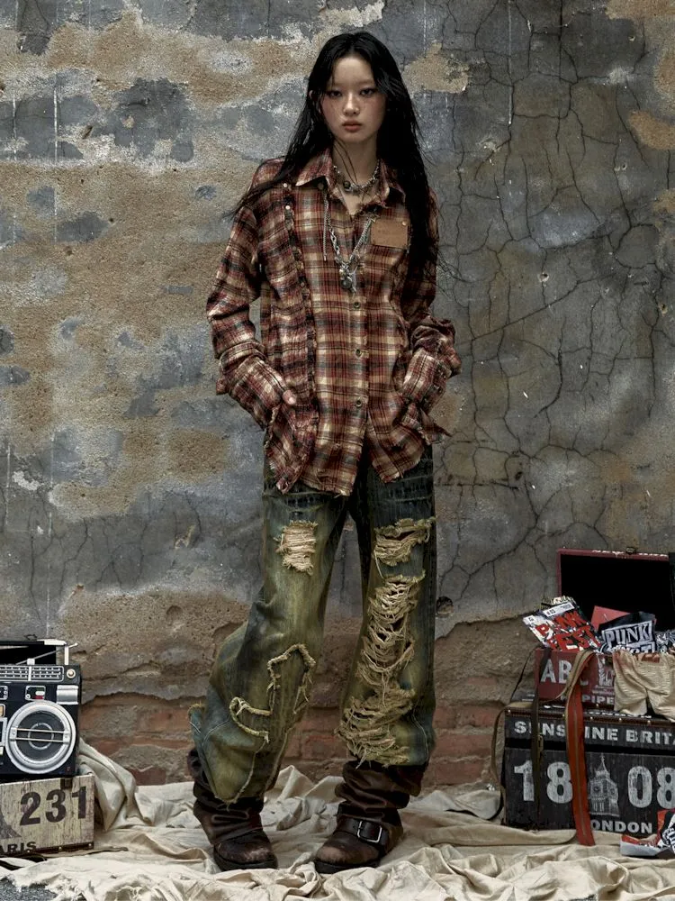 loose wide-leg jeans