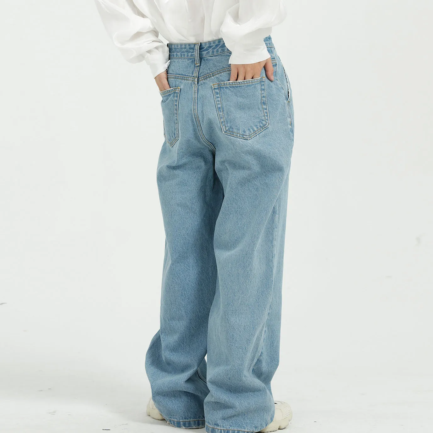 Loose Wide Leg Straight Leg Vintage Jeans