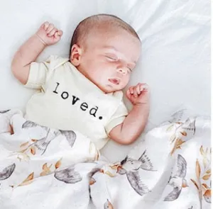 Loved / Happy / Perfect Slogan Baby Bodsuit