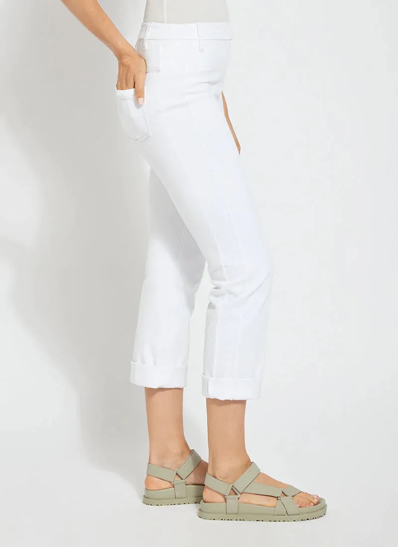 Lysse - Cropped Boyfriend Denim - Solid White