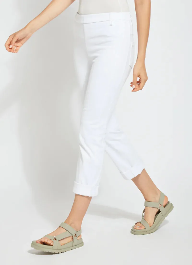 Lysse - Cropped Boyfriend Denim - Solid White