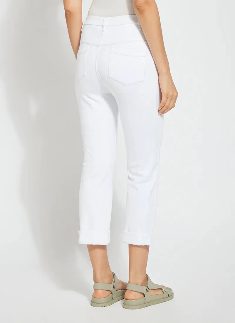 Lysse - Cropped Boyfriend Denim - Solid White