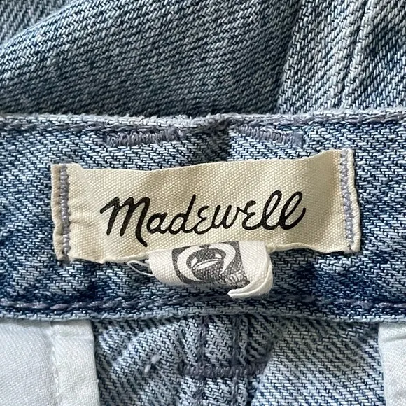 Madewell Low-Slung Straight Cargo Baggy Jeans in Coleman Wash Wide Leg