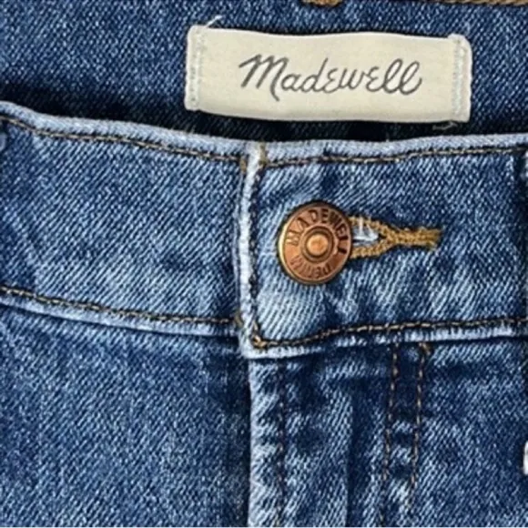 Madewell The Perfect Vintage Jean Raw Frayed Hem Jeans 28