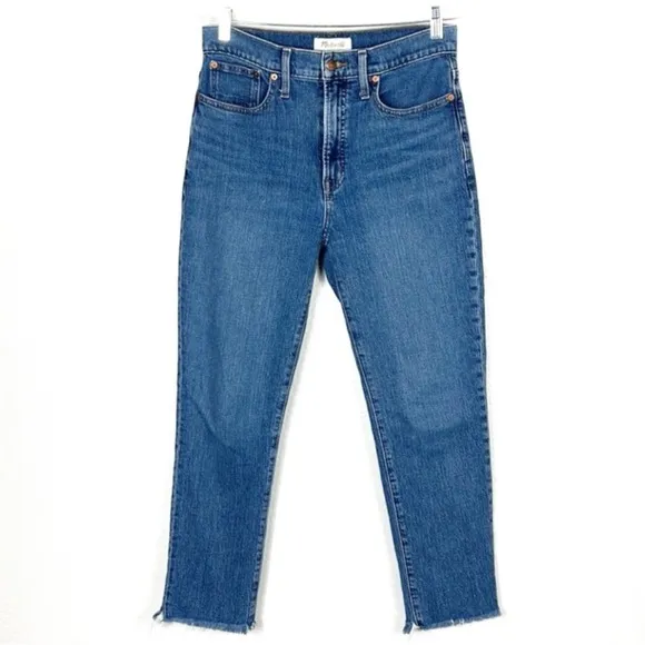 Madewell The Perfect Vintage Jean Raw Frayed Hem Jeans 28
