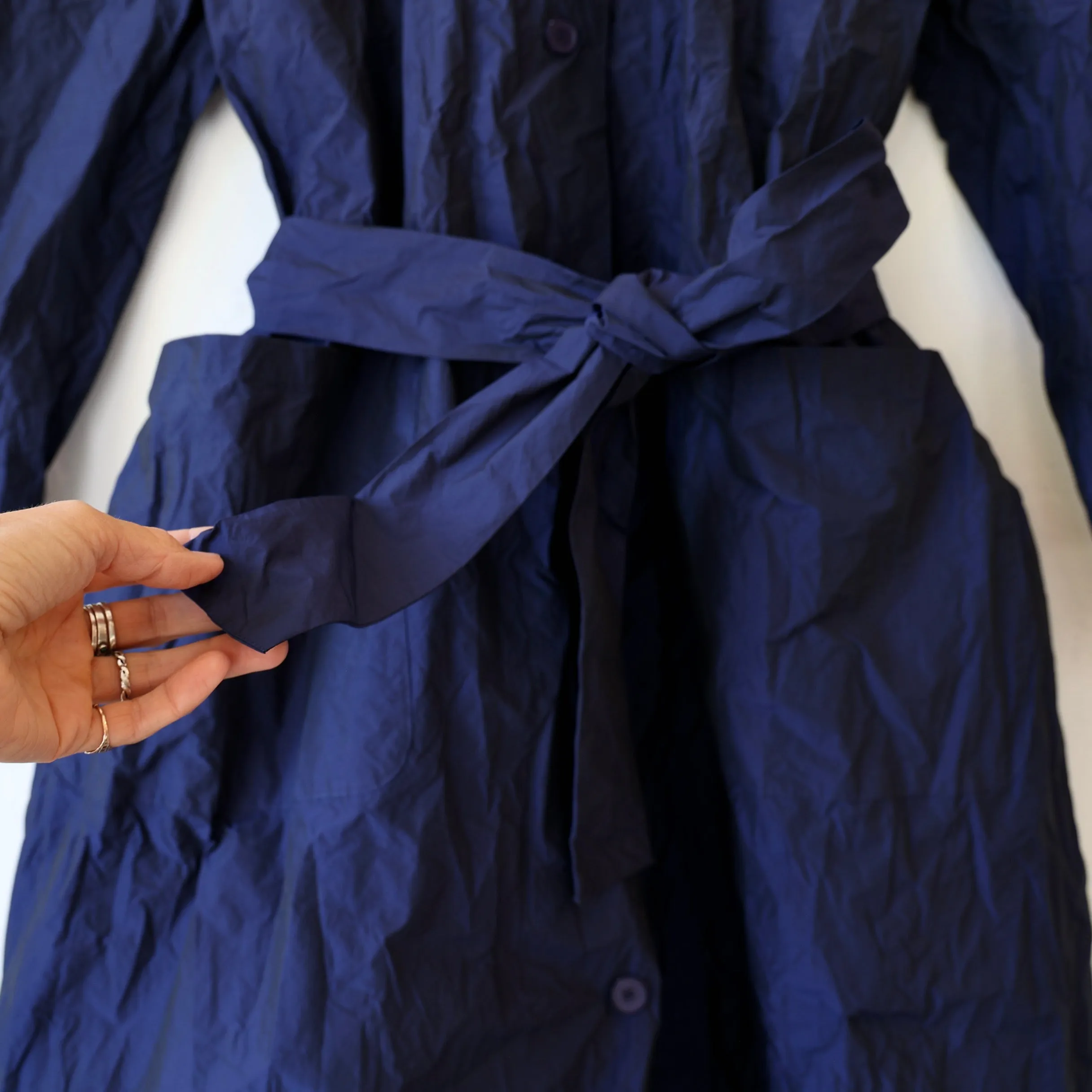 Manuelle Guibal Trench Coat - Oceanic Blue
