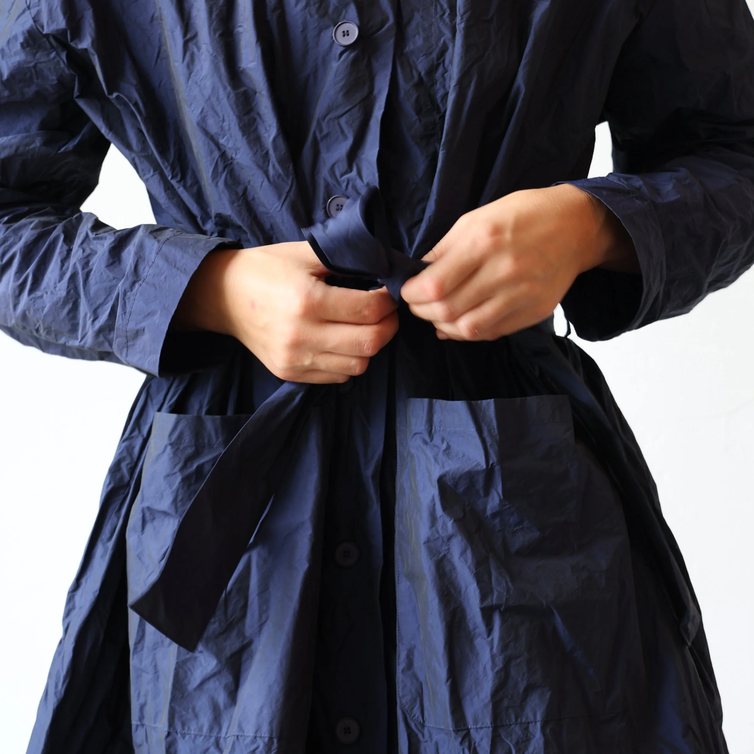 Manuelle Guibal Trench Coat - Oceanic Blue